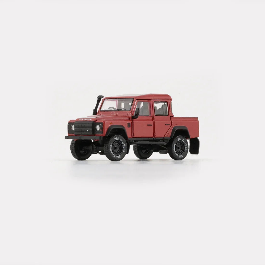 Premium scale diecast model car – Land Rover 2016 Defender 110 Pick Up, 1:64 Scale (Orange) Collectible