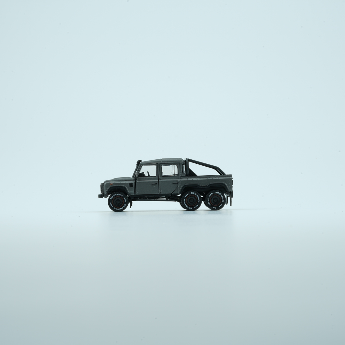 Land Rover Defender 110 PickUp 6x6 Acc Pack 2016, 1:64 Scale (Dark Grey / Silver)