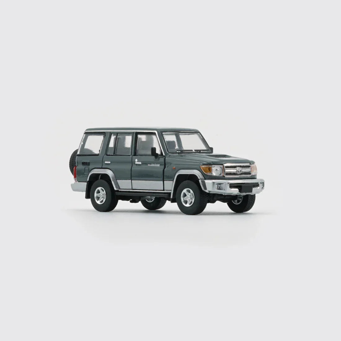 Premium scale diecast model car – Toyota Land Cruiser LC76, 1:64 Scale (Dark Grey) Collectible