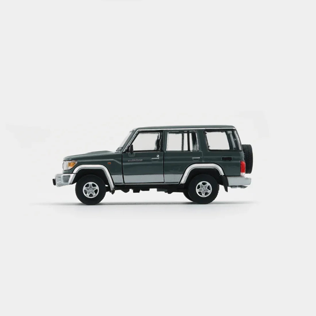 Premium scale diecast model car – Toyota Land Cruiser LC76, 1:64 Scale (Dark Grey) Collectible