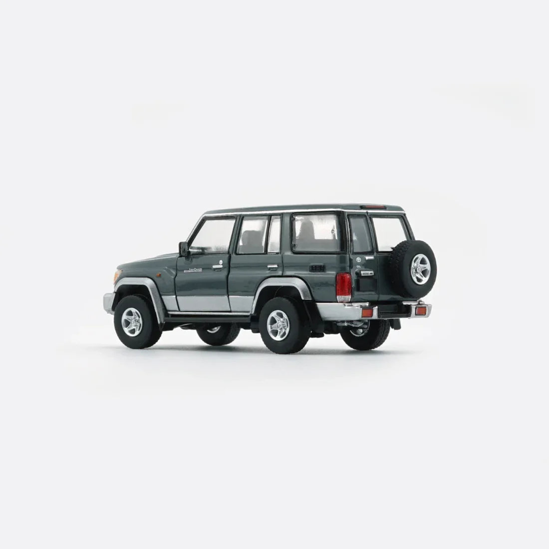 Premium scale diecast model car – Toyota Land Cruiser LC76, 1:64 Scale (Dark Grey) Collectible