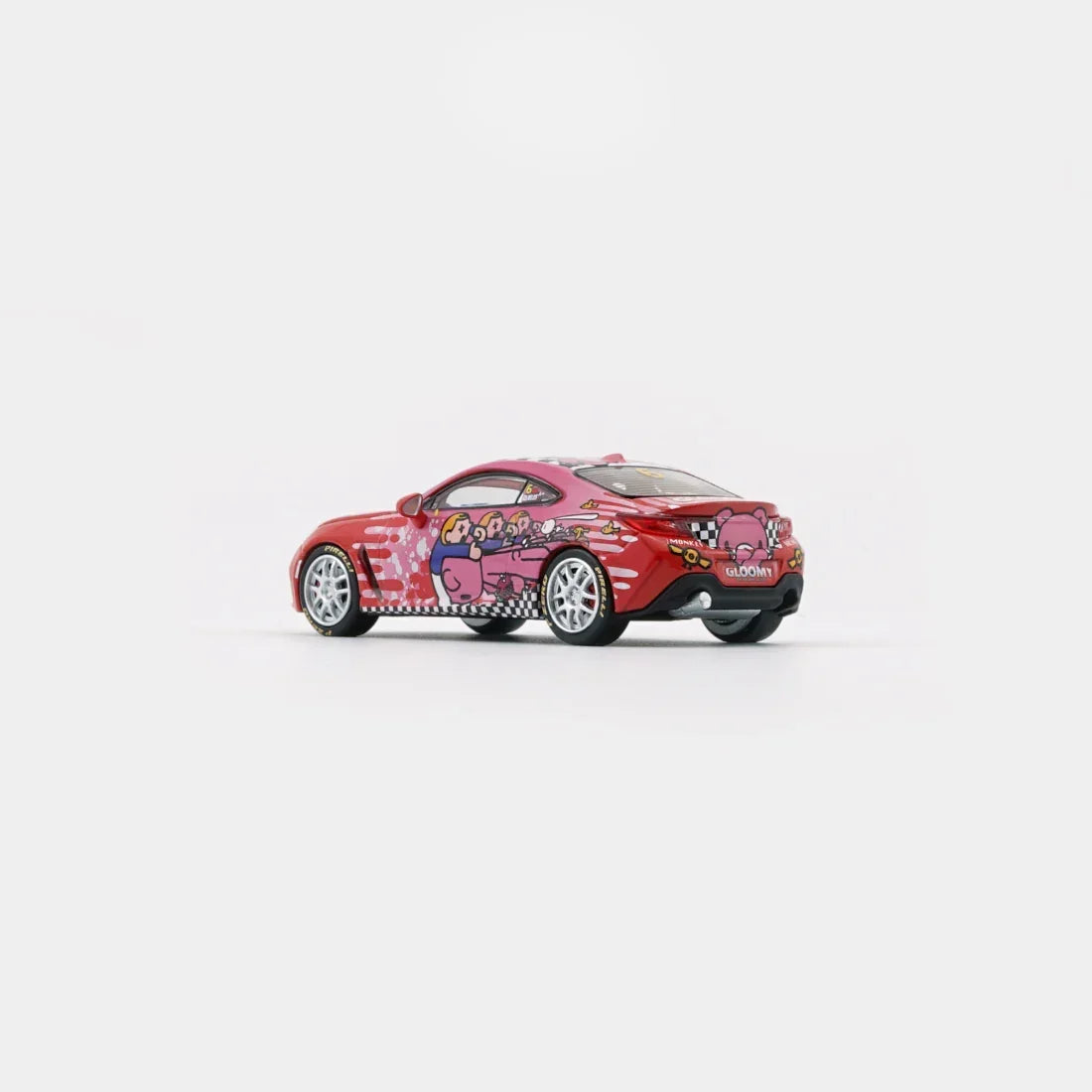 Premium scale diecast model car – Toyota GR86 X Gloomy Bear Red (Macau GP), 1:64 Scale Collectible