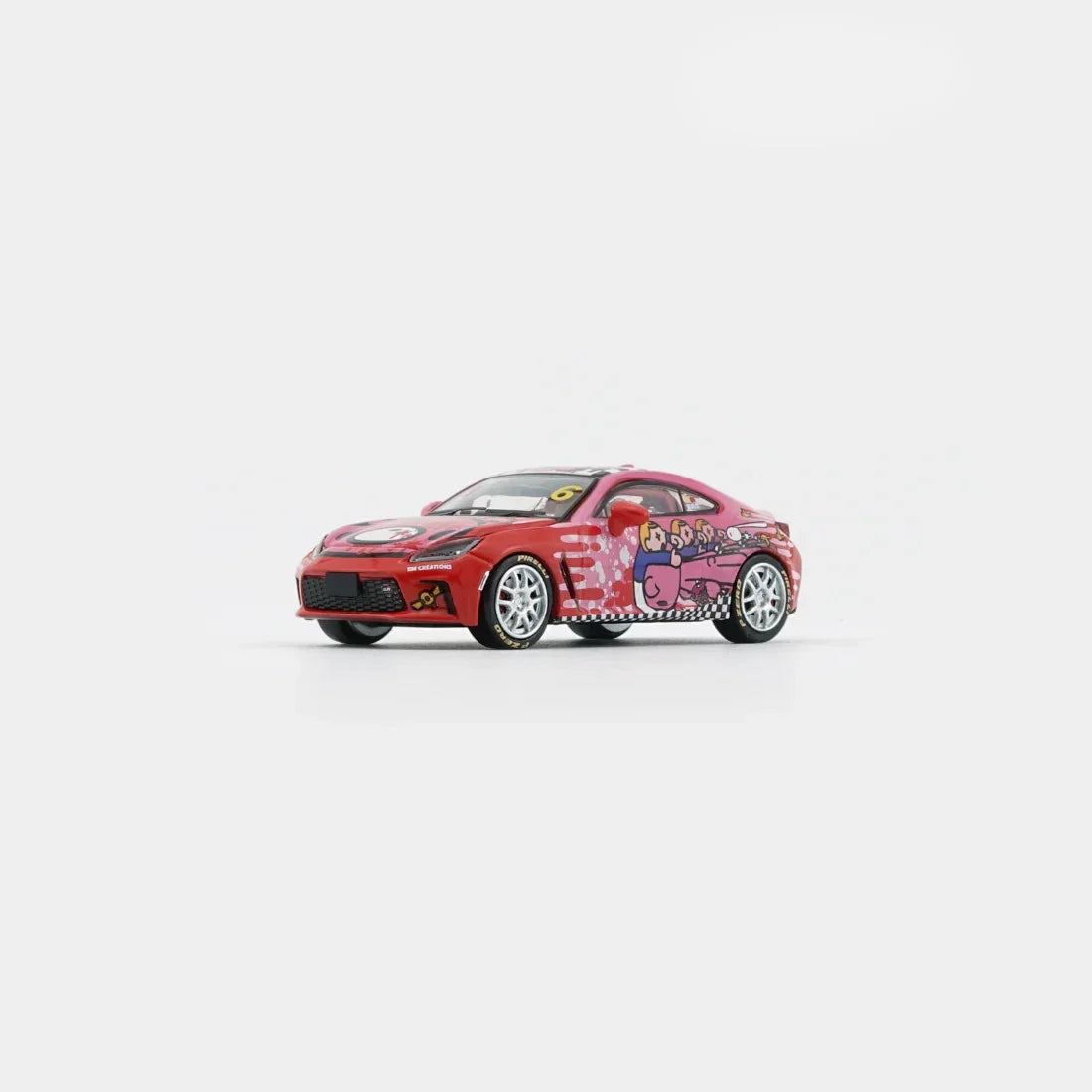 Premium scale diecast model car – Toyota GR86 X Gloomy Bear Red (Macau GP), 1:64 Scale Collectible