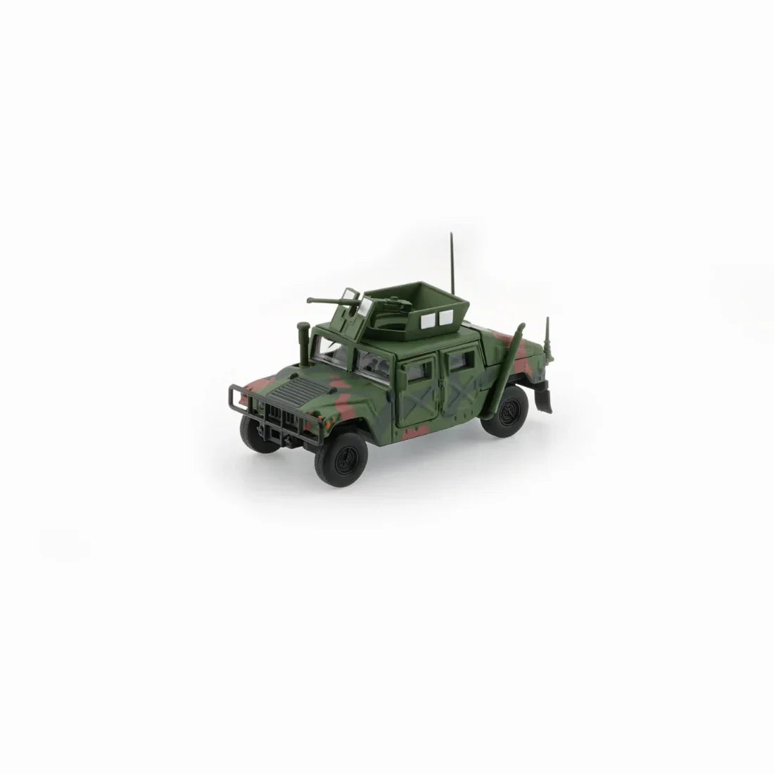 Premium scale diecast model car – Humvee 4-CT Woodlan Camo with Stand Plate, 1:64 Scale Collectible