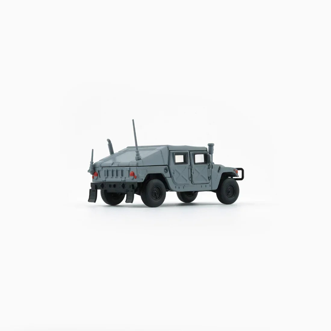 Premium scale diecast model car – Humvee 4-CT with Stand Plate, 1:64 Scale (Matte Dark Gray) Collectible