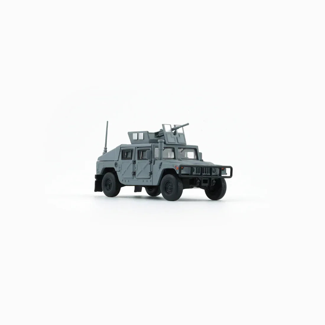 Premium scale diecast model car – Humvee 4-CT with Stand Plate, 1:64 Scale (Matte Dark Gray) Collectible