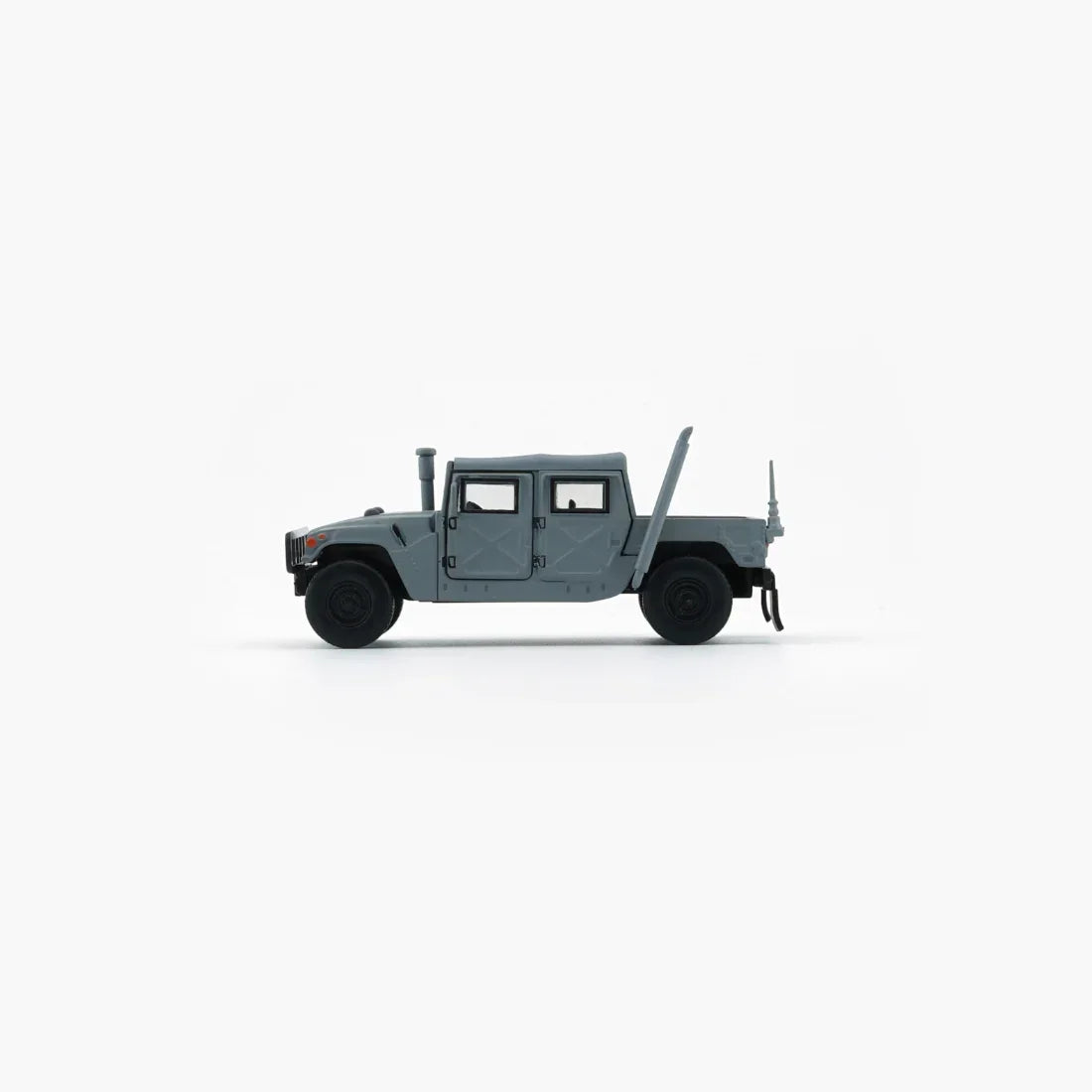 Premium scale diecast model car – Humvee 4-CT with Stand Plate, 1:64 Scale (Matte Dark Gray) Collectible