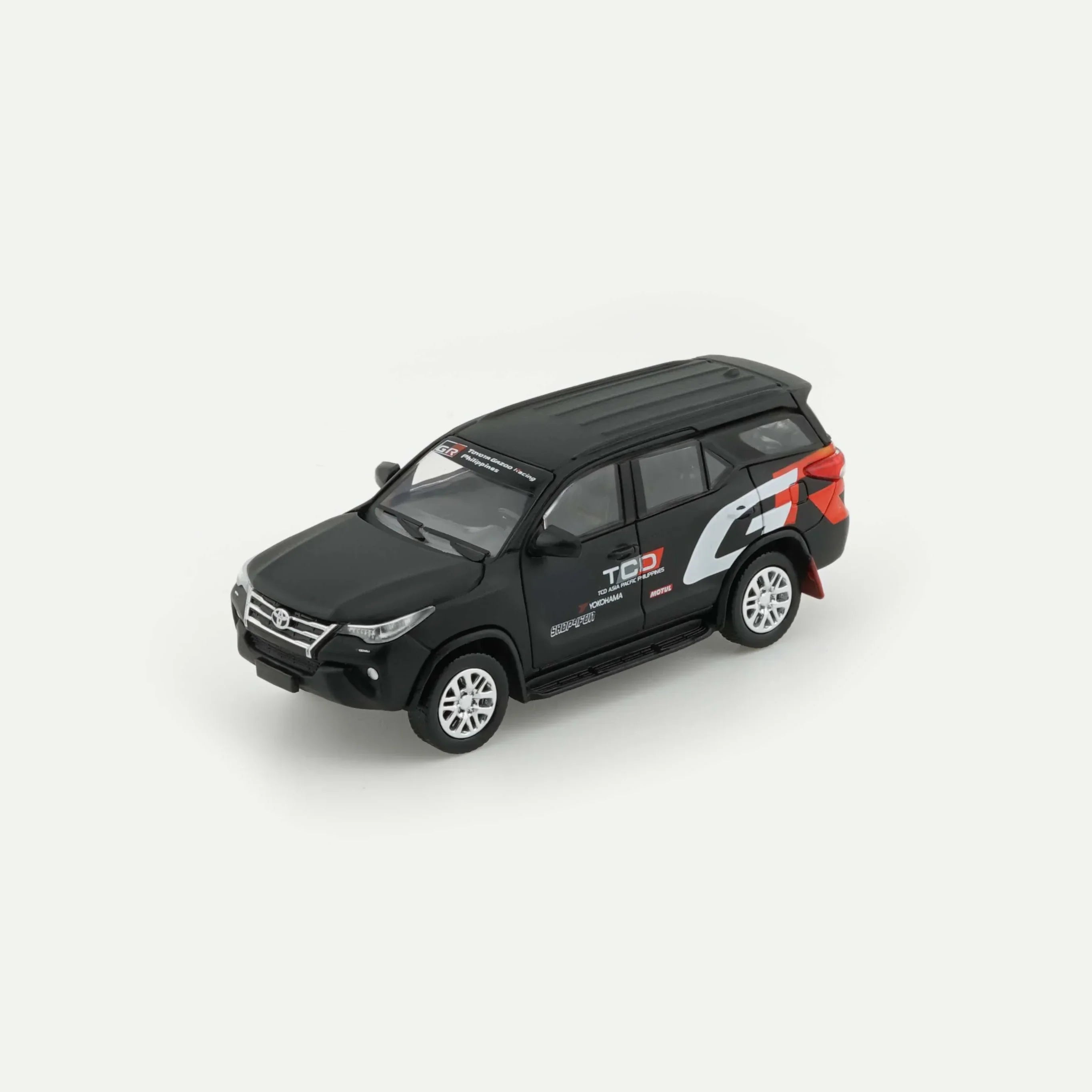Premium scale diecast model car – Gazoo Racing Toyota Fortuner 2018, 1:64 Scale (Matte Black) - Limited to 1200 Pcs Collectible