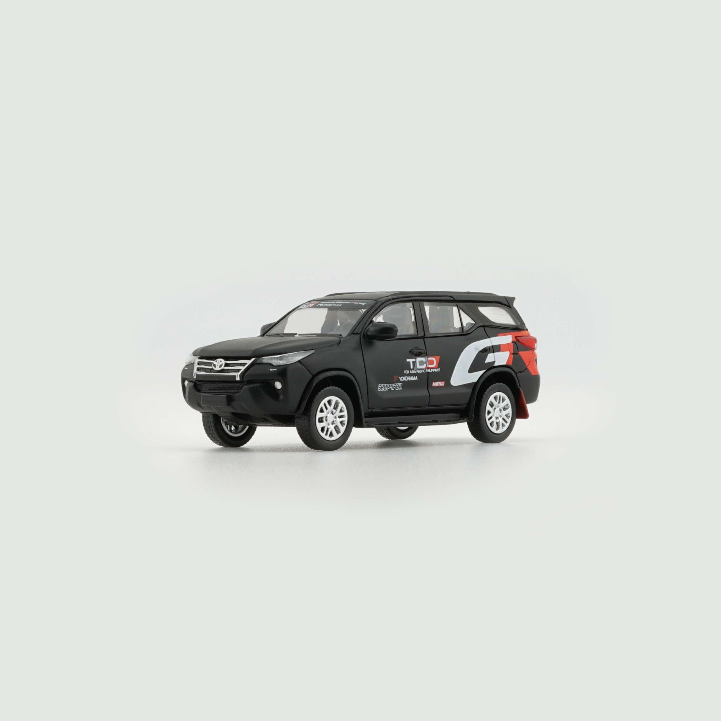 Premium scale diecast model car – Gazoo Racing Toyota Fortuner 2018, 1:64 Scale (Matte Black) - Limited to 1200 Pcs Collectible