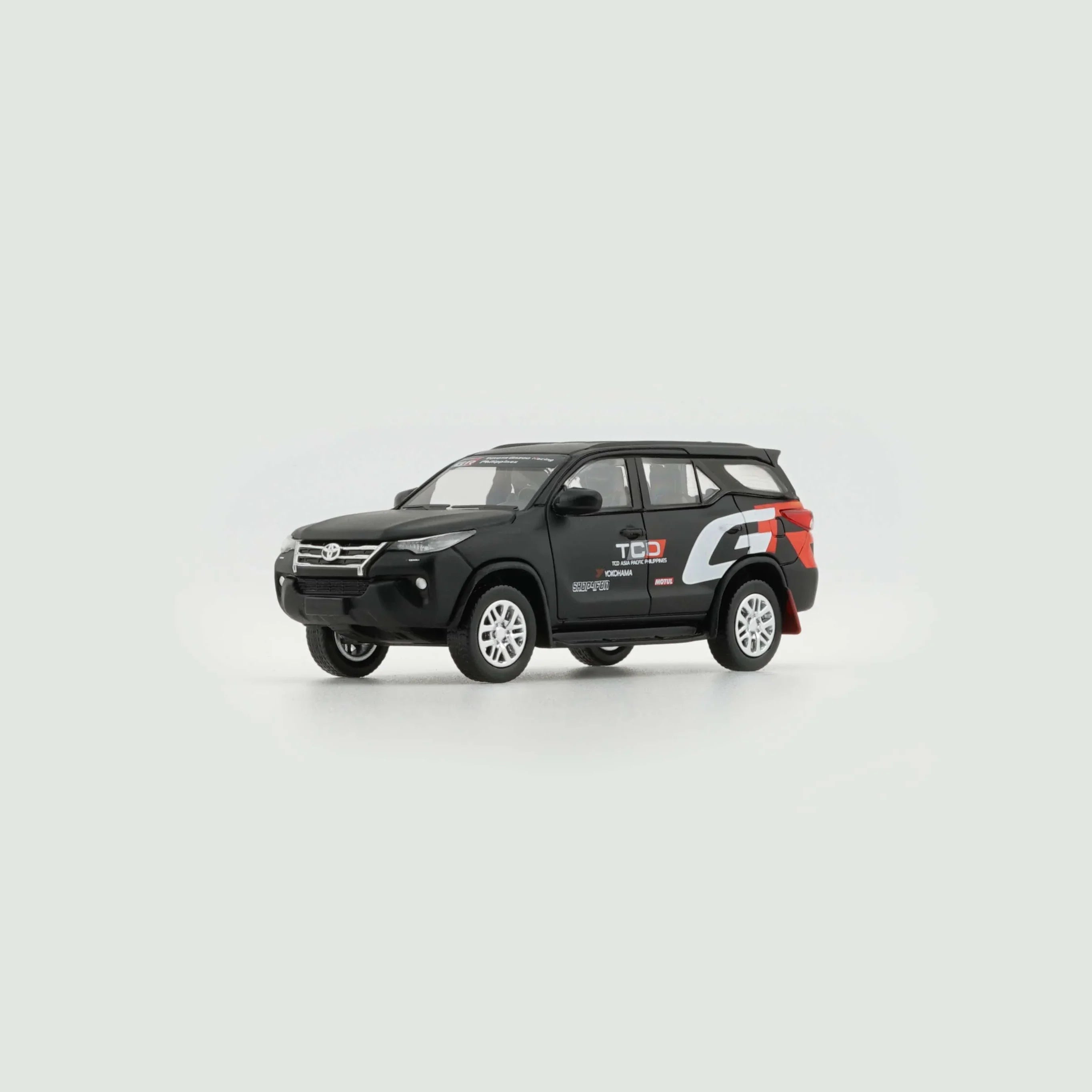 Premium scale diecast model car – Gazoo Racing Toyota Fortuner 2018, 1:64 Scale (Matte Black) - Limited to 1200 Pcs Collectible