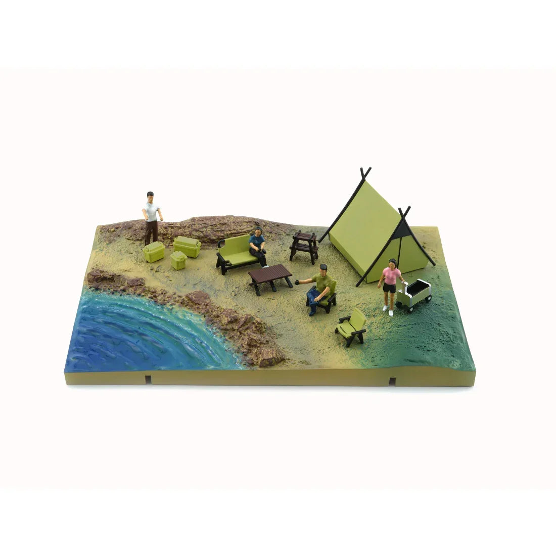 Premium scale diecast model car – Dioroma City_003 Camp Site Version Orange Tent, 1:64 Scale Collectible