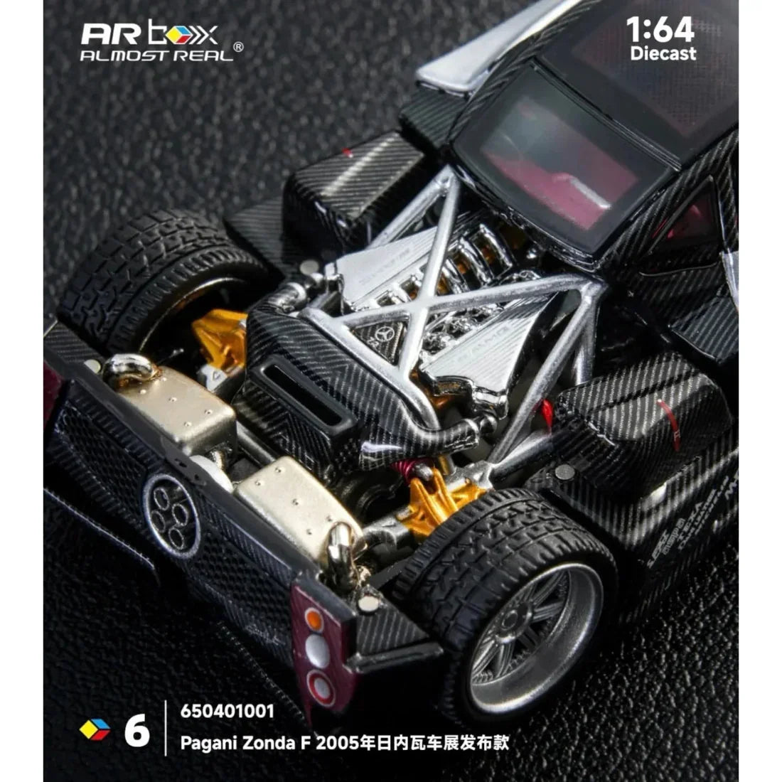 Premium scale diecast model car – Pagani Zonda F Grigio Mercurio 2005 , 1:64 Scale Collectible