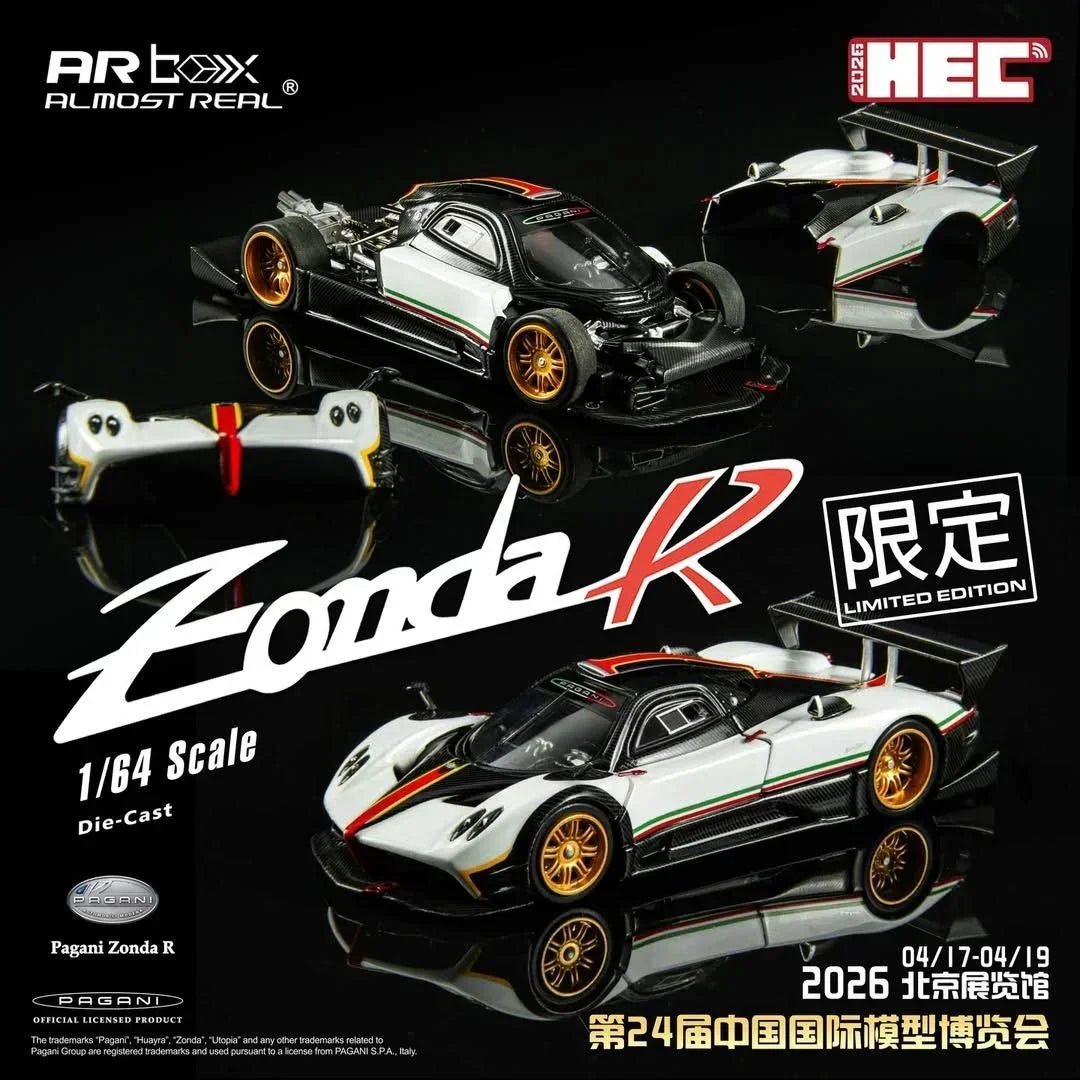 Premium scale diecast model car – *HEC 2026* Pagani Zonda R, 1:64 Scale (White) Collectible