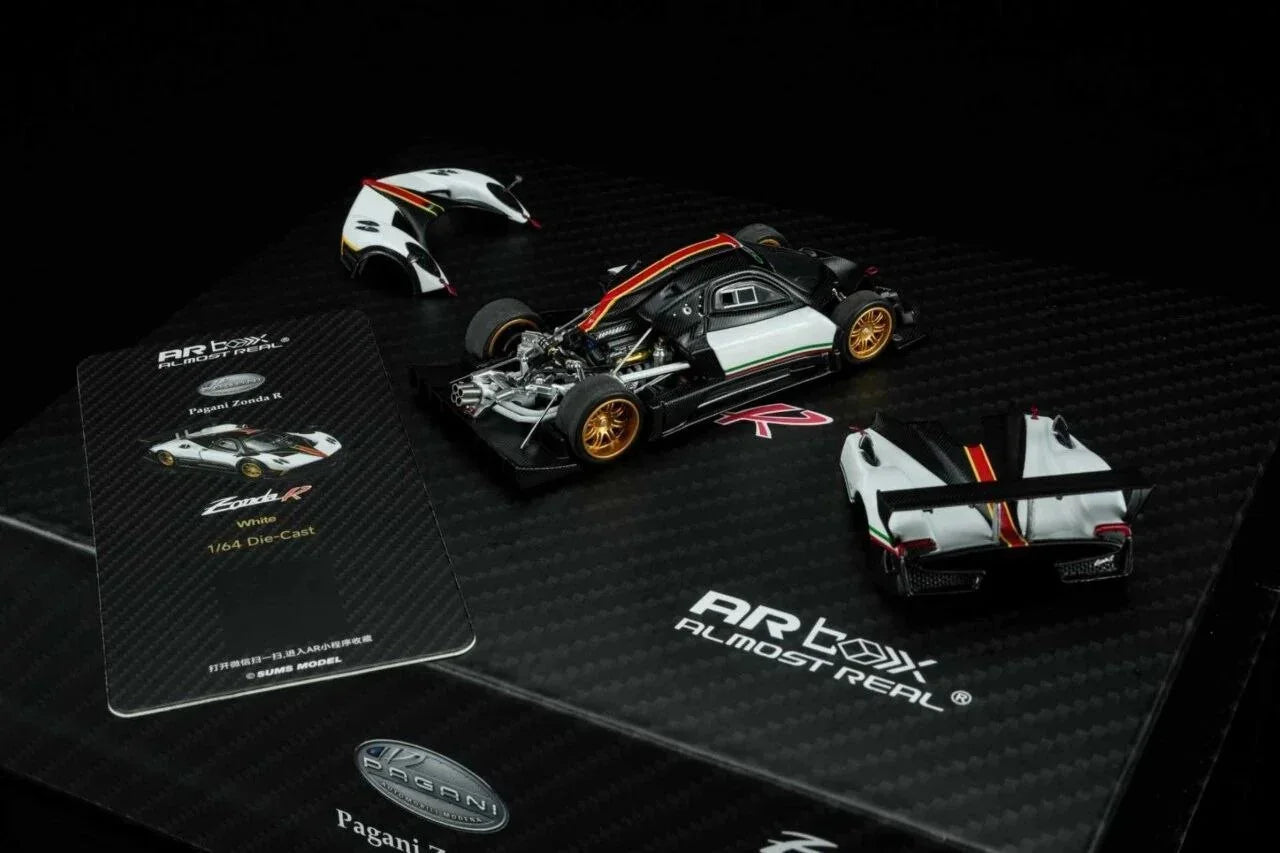 Premium scale diecast model car – *HEC 2026* Pagani Zonda R, 1:64 Scale (White) Collectible