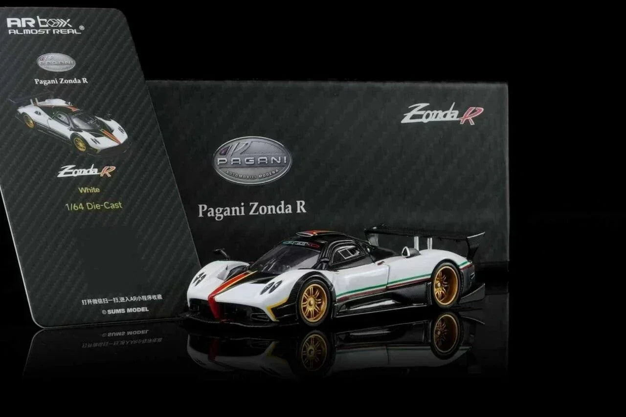 Premium scale diecast model car – *HEC 2026* Pagani Zonda R, 1:64 Scale (White) Collectible