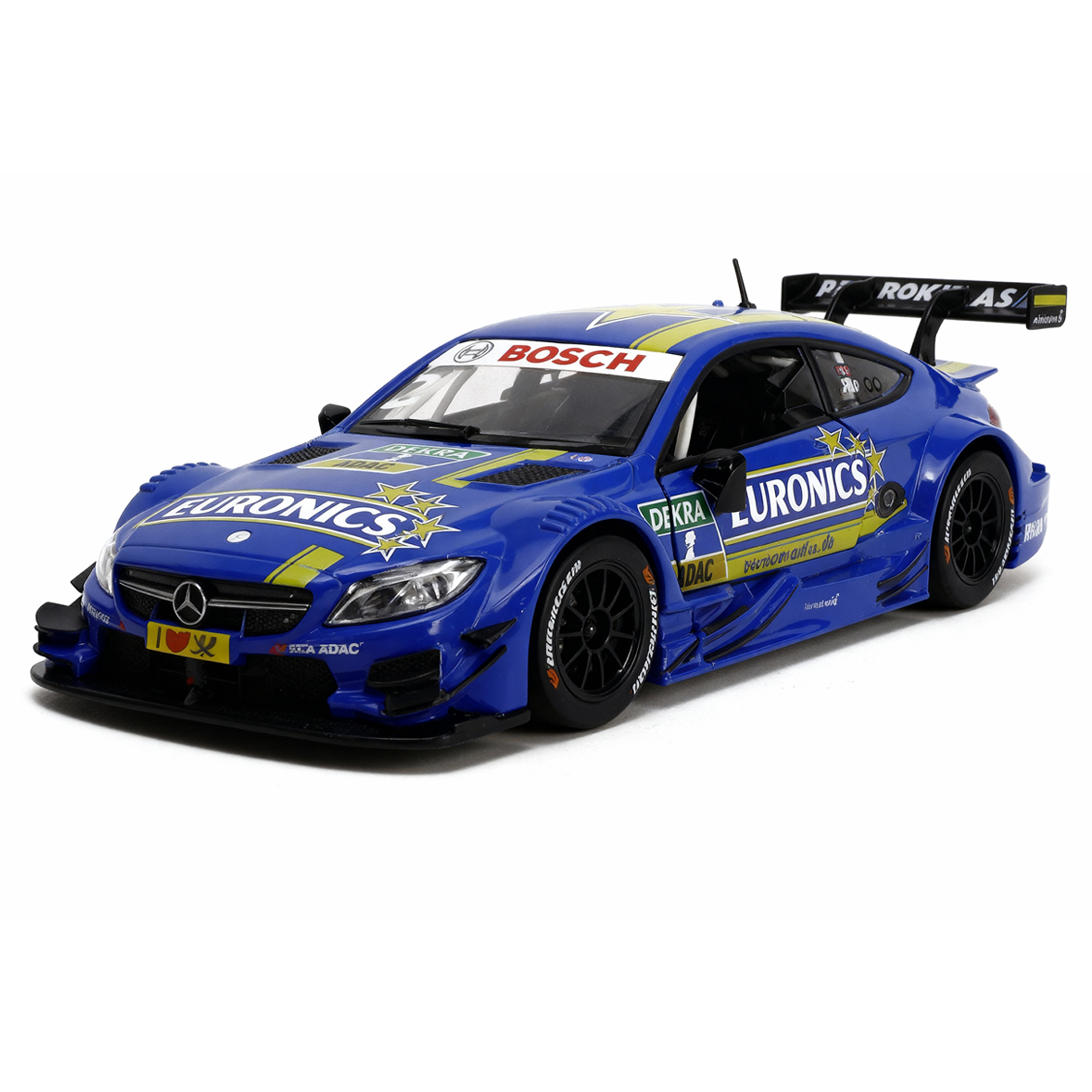 Premium scale diecast model car – Mercedes-AMG C 63 DTM, 1:32 Scale (Blue) Collectible