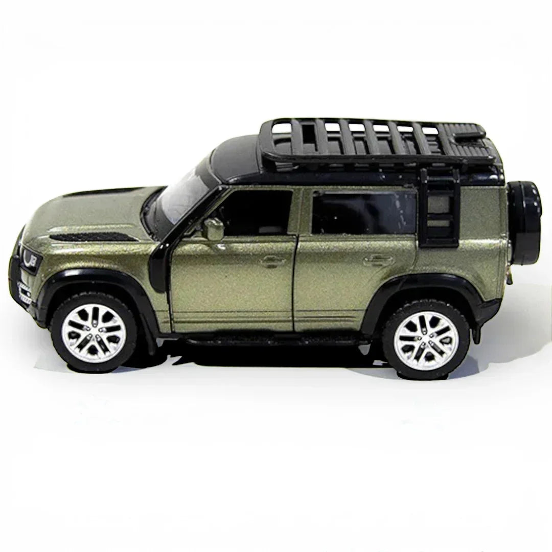 Premium scale diecast model car – Land Rover Defender 110 2020, 1:43 Scale (Green) Collectible