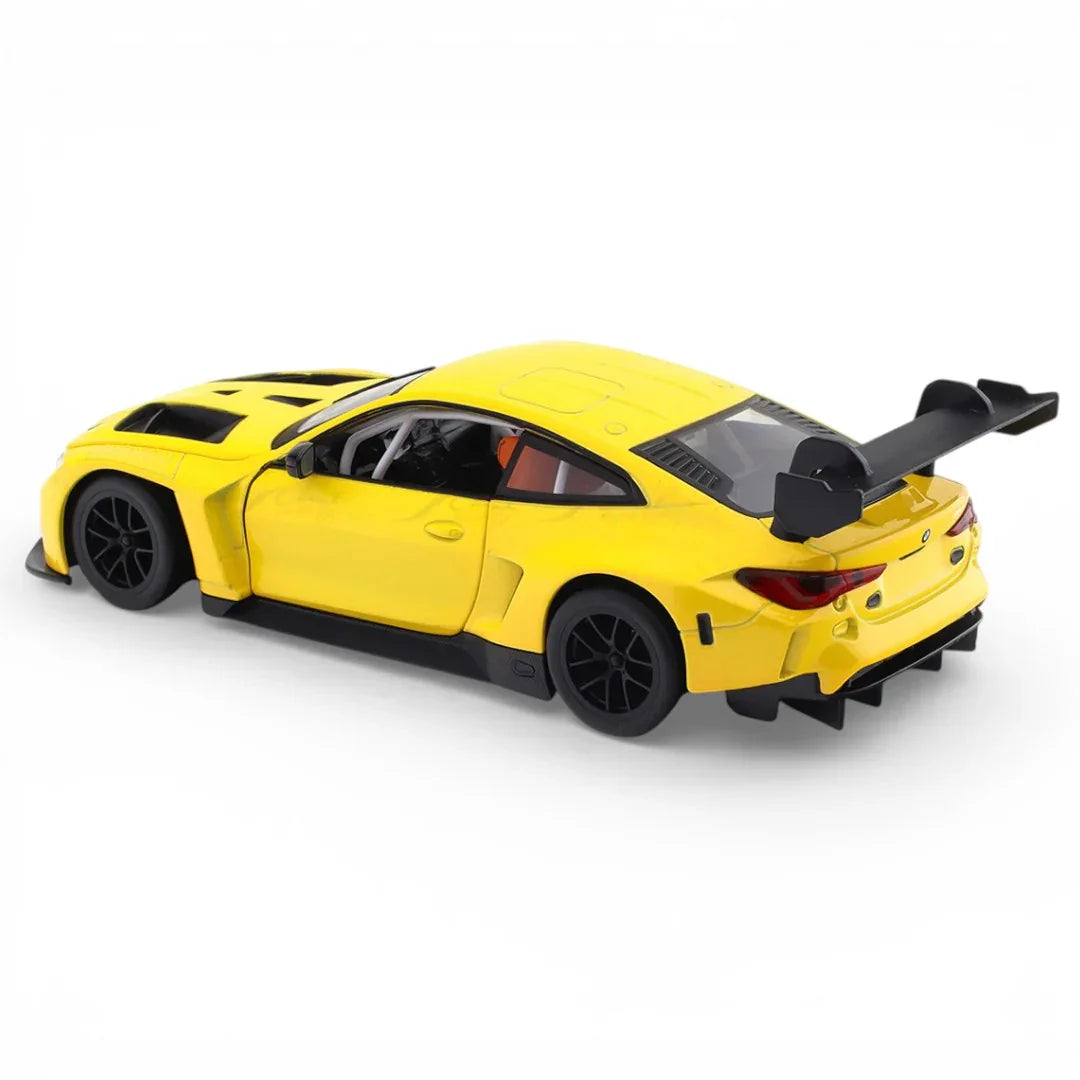 Premium scale diecast model car – BMW M4 GT3, 1:43 Scale (Yellow) Collectible
