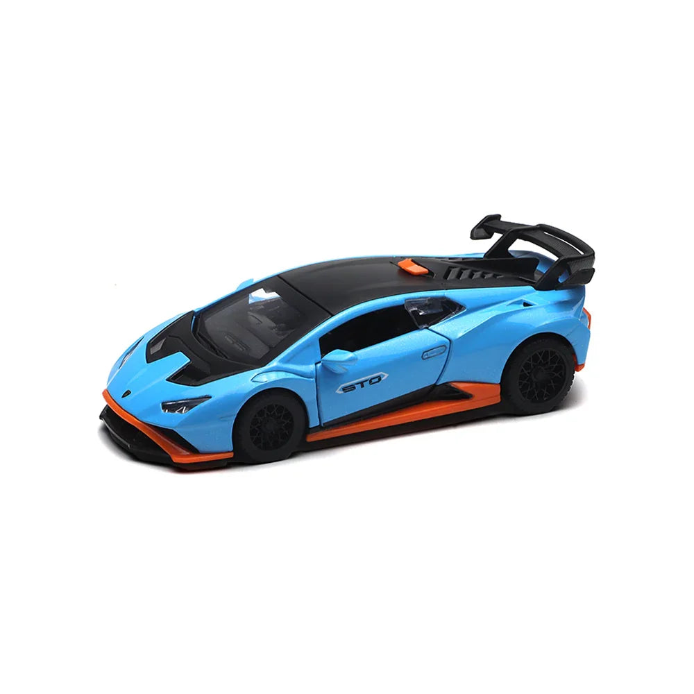 Premium scale diecast model car – Lamborghini Huracan STO, 1:43 Scale (Blue) Collectible