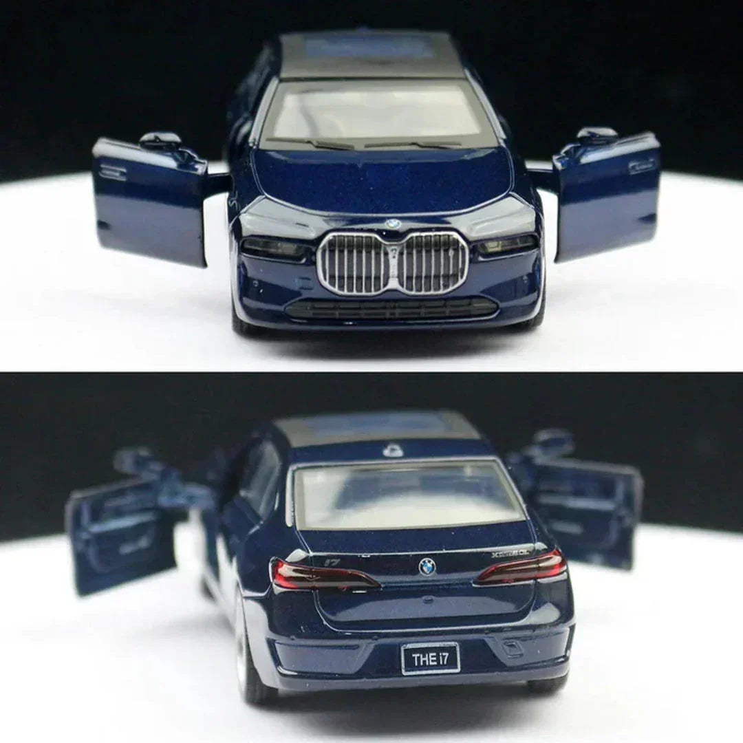Premium scale diecast model car – BMW I7, 1:43 Scale (Blue) Collectible