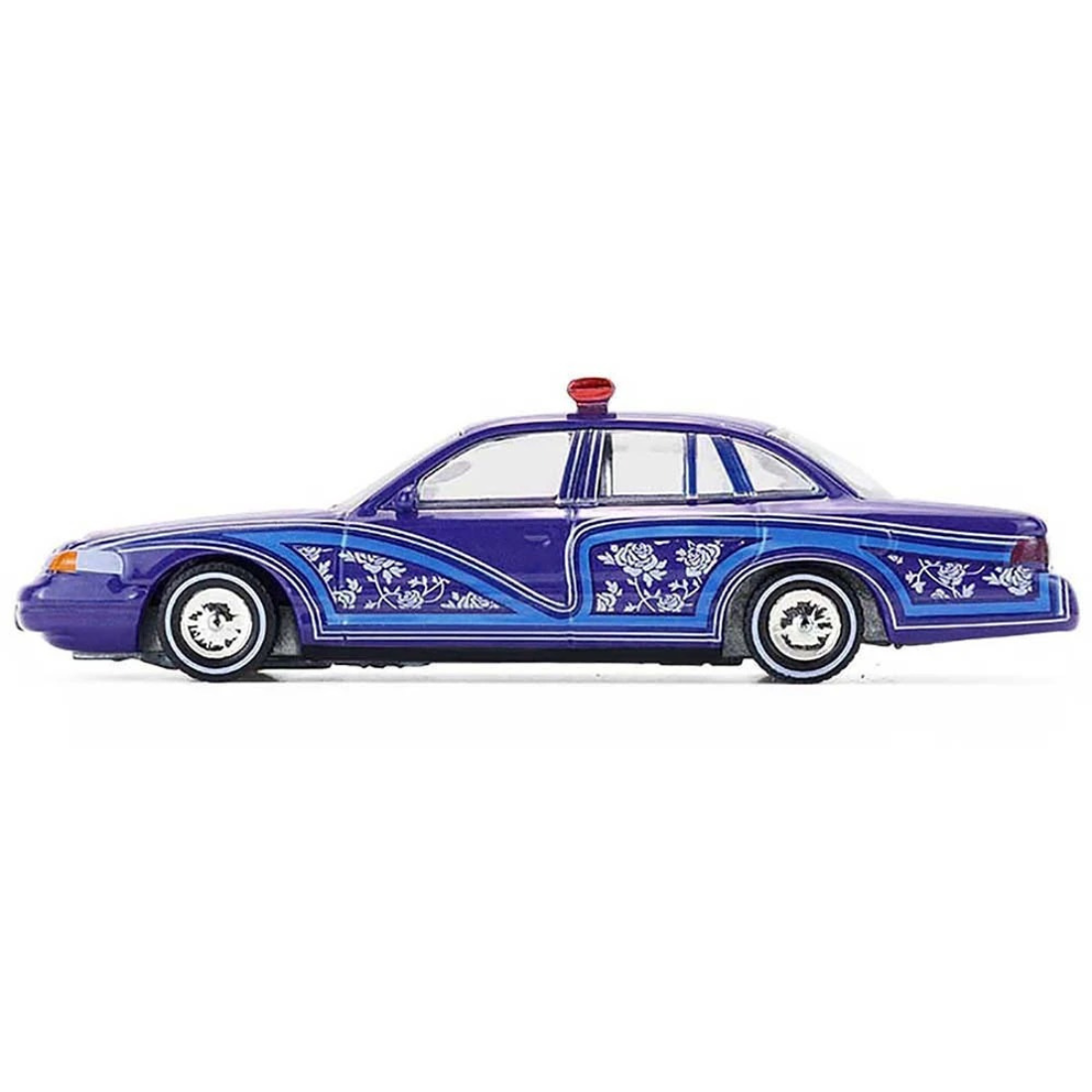*PRE-ORDER* Ford Crown Victoria Lowrider Blue with Graphics and Lightbar 1992, 1:64 Scale