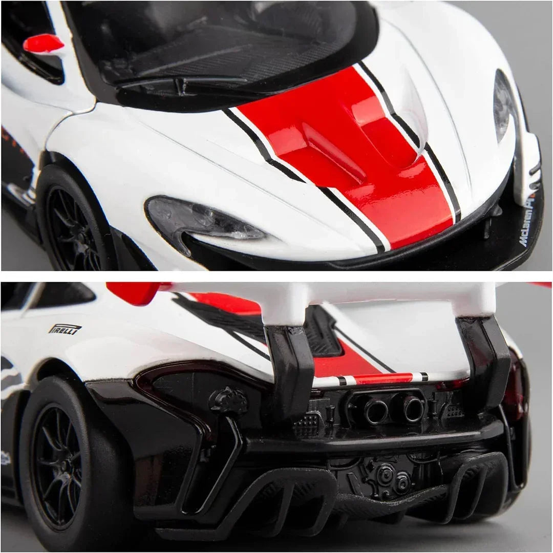 Premium scale diecast model car – Mclaren P1 GTR, 1:32 Scale (White) Collectible
