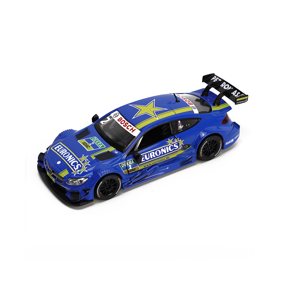 Premium scale diecast model car – Mercedes-AMG C 63 DTM, 1:32 Scale (Blue) Collectible