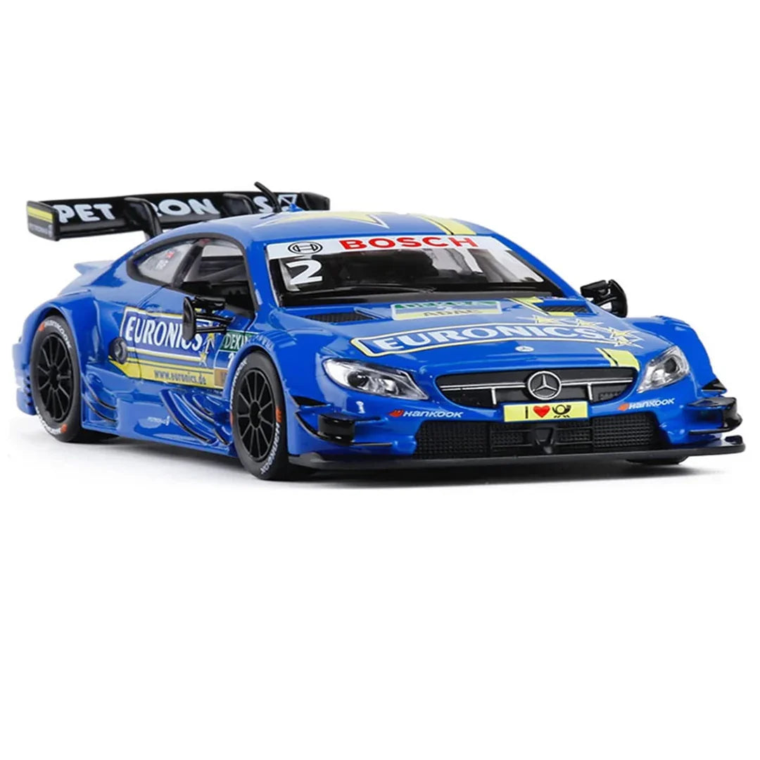 Premium scale diecast model car – Mercedes-AMG C 63 DTM, 1:32 Scale (Blue) Collectible