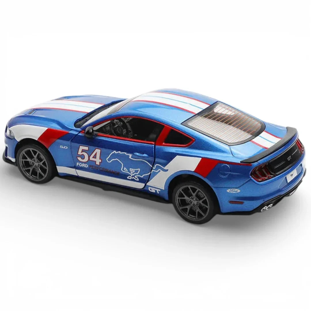 Premium scale diecast model car – Ford Mustang GT, 1:32 Scale (Blue) Collectible