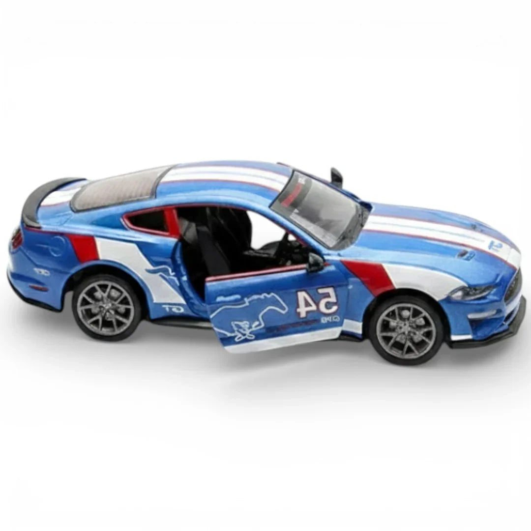 Premium scale diecast model car – Ford Mustang GT, 1:32 Scale (Blue) Collectible