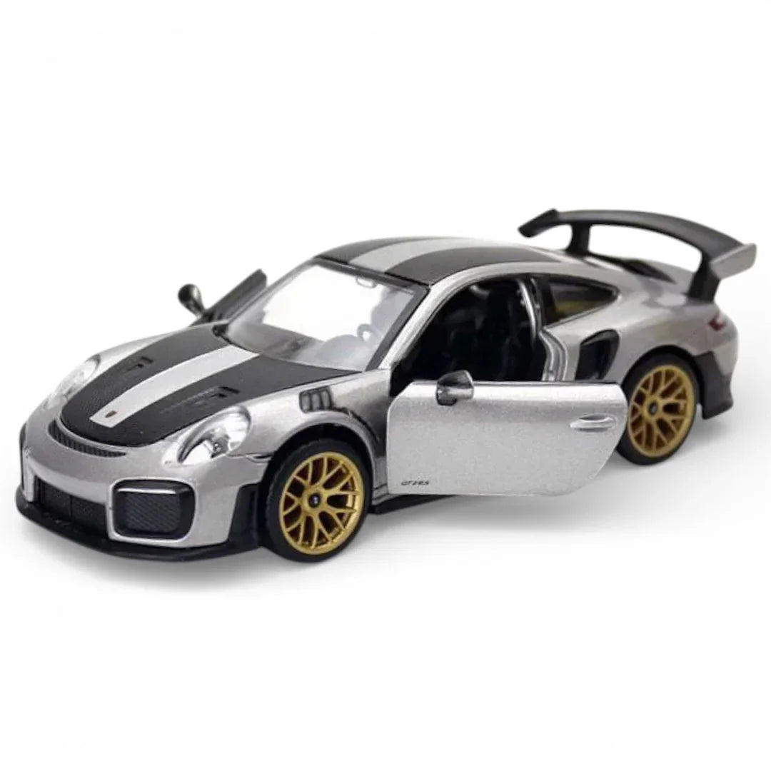 Premium scale diecast model car – Porsche 911 GT2 RS, 1:32 Scale (Grey) Collectible
