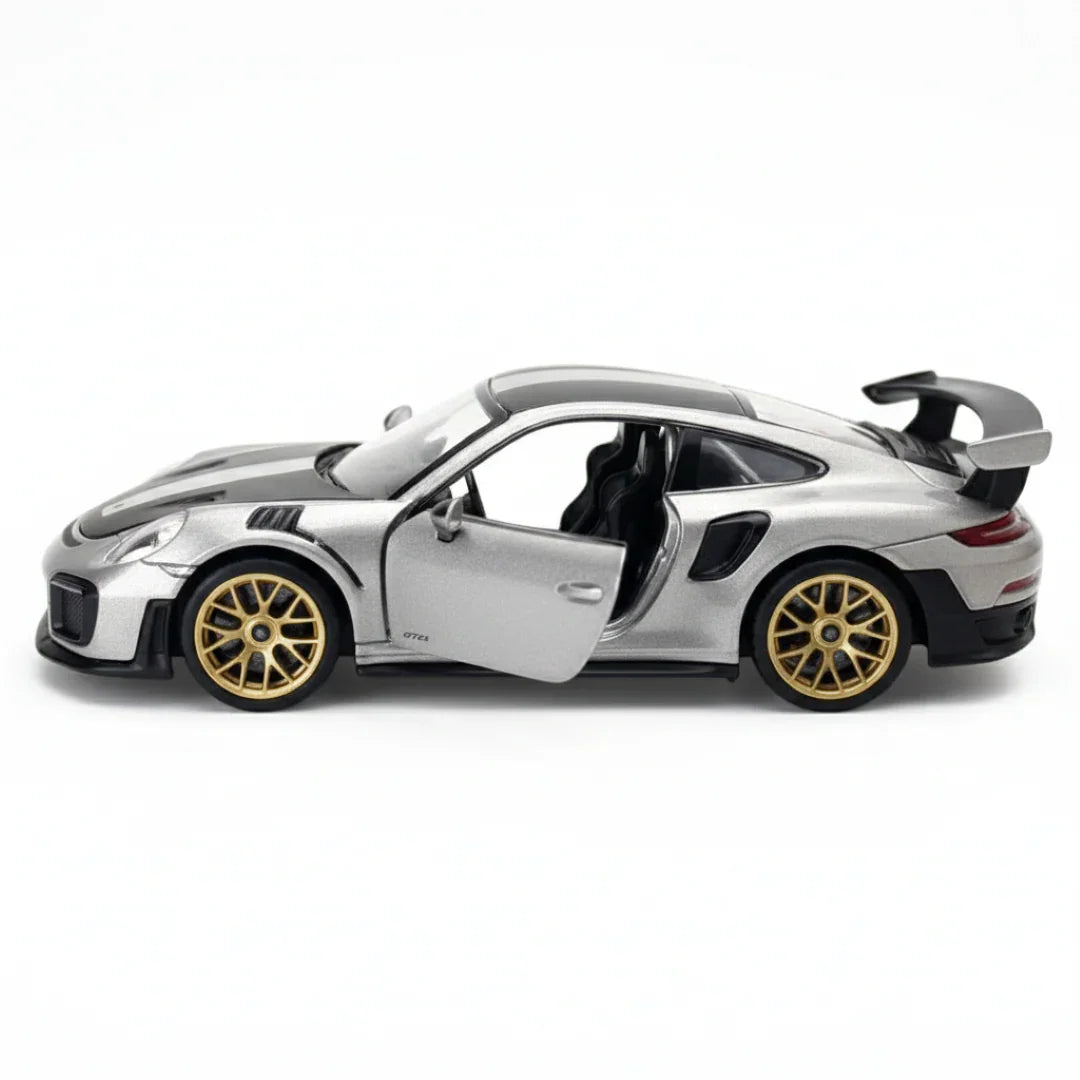 Premium scale diecast model car – Porsche 911 GT2 RS, 1:32 Scale (Grey) Collectible