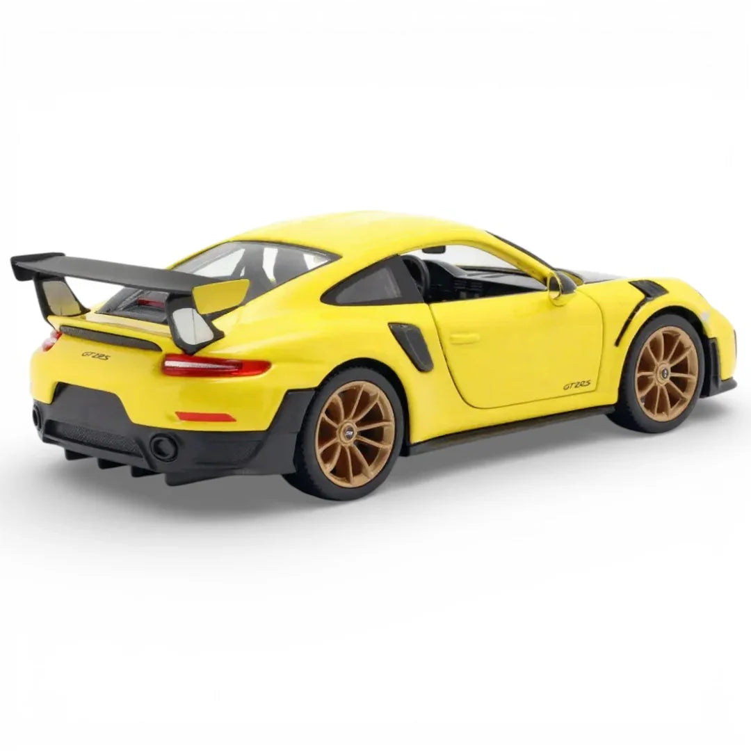 Premium scale diecast model car – Porsche 911 GT2 RS, 1:32 Scale (Yellow) Collectible
