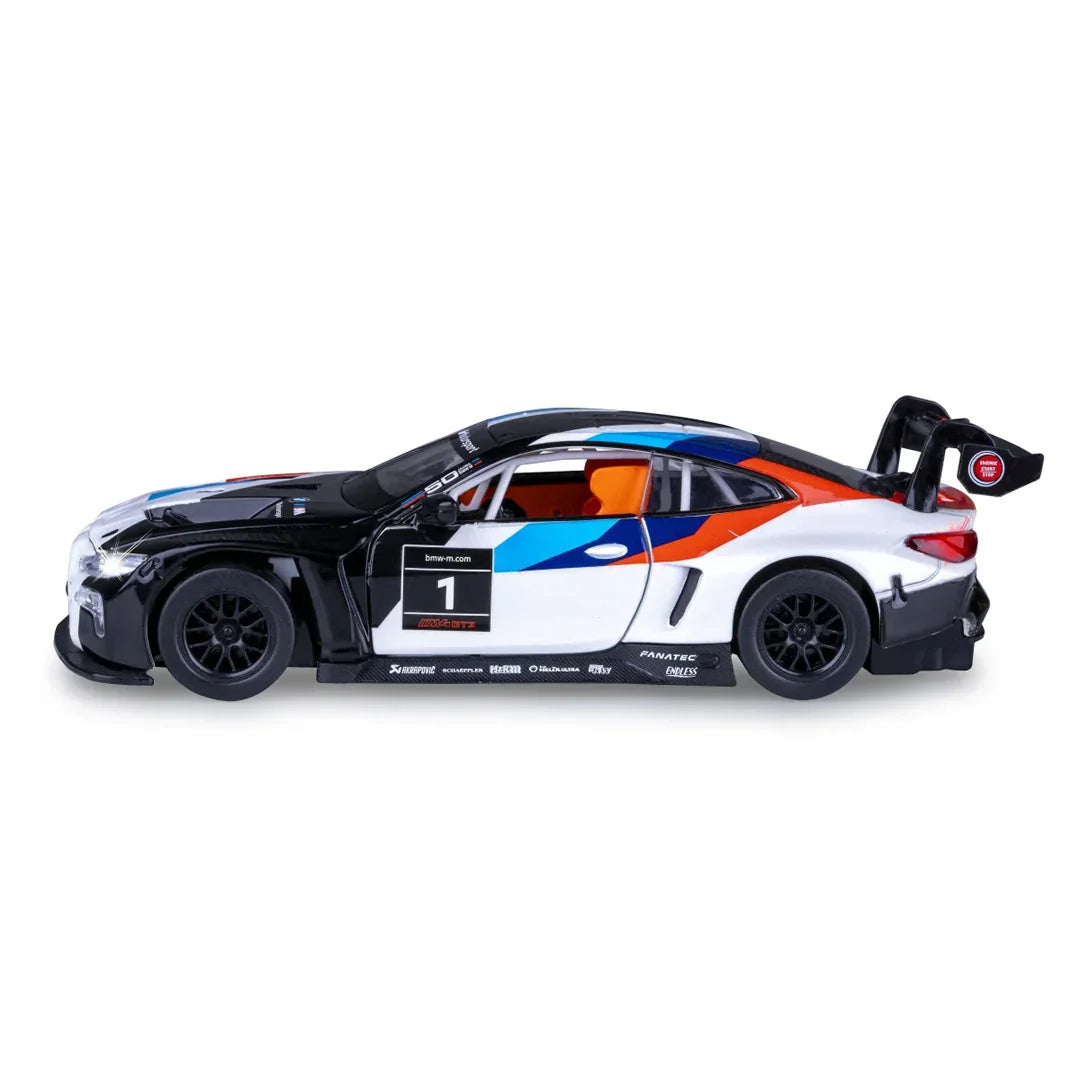 Premium scale diecast model car – BMW M4 GT3, 1:32 Scale (White) Collectible