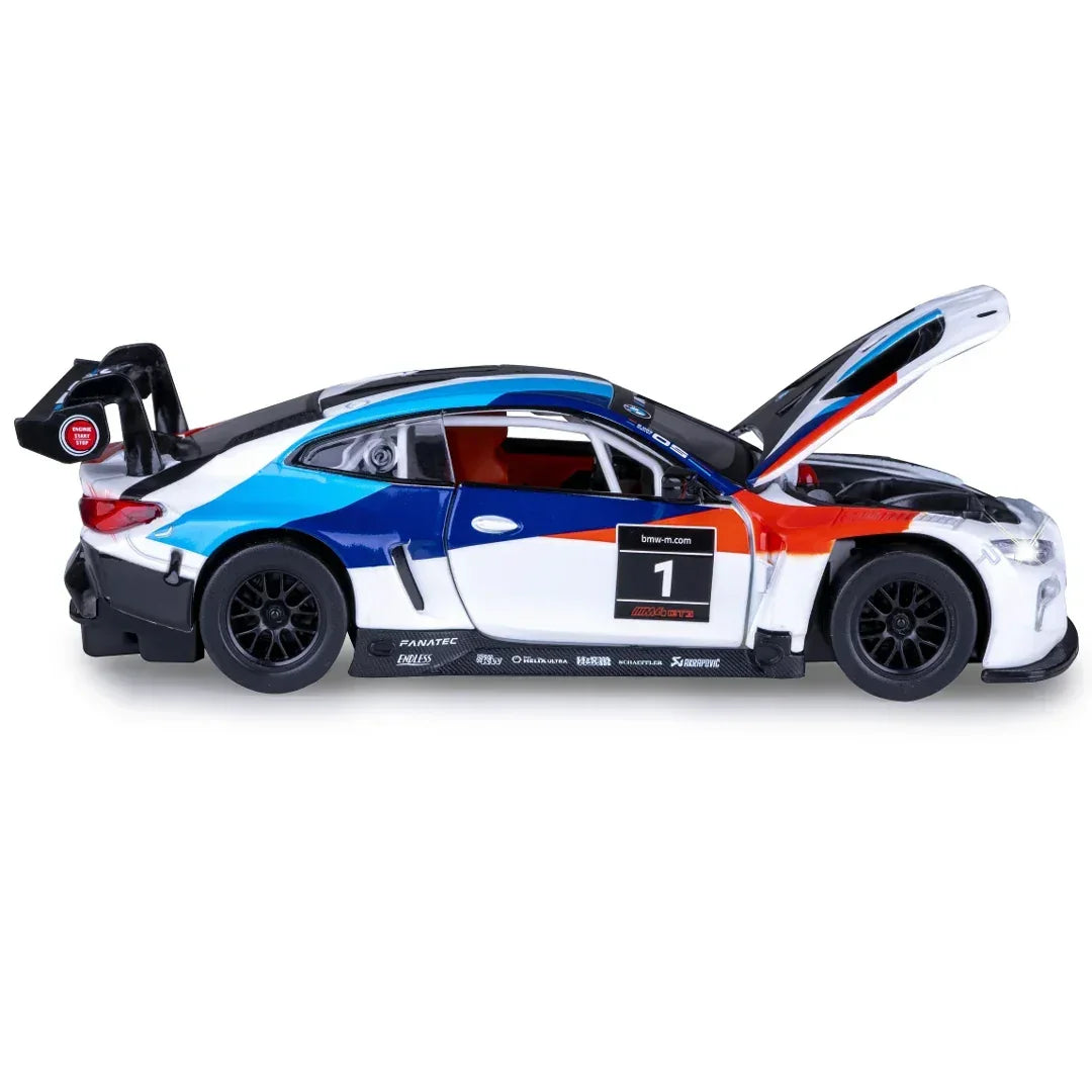 Premium scale diecast model car – BMW M4 GT3, 1:32 Scale (White) Collectible