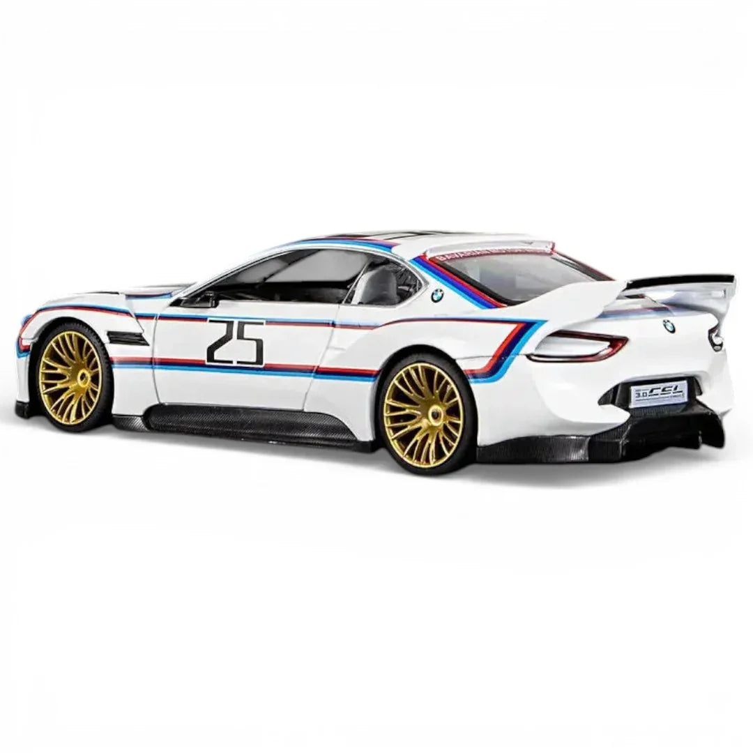 Premium scale diecast model car – BMW 3.0 CSL, 1:32 Scale (White) Collectible