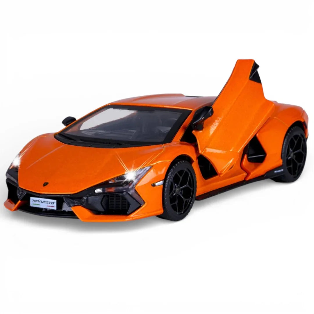 Premium scale diecast model car – Lamborghini Revuelto, 1:32 Scale (Orange) Collectible