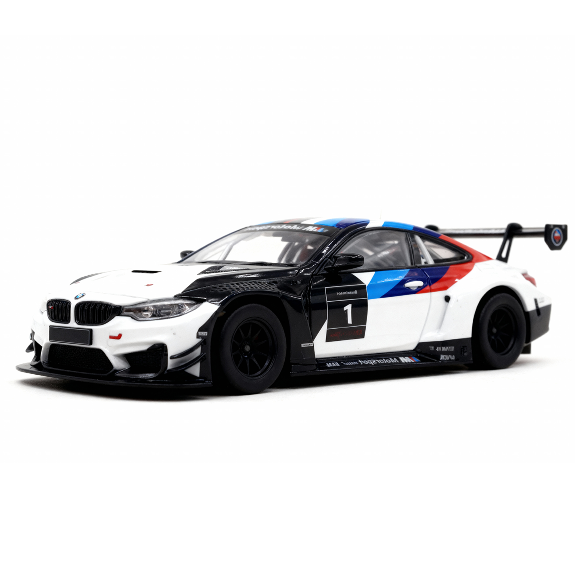 Premium scale diecast model car – BMW M4 GT3, 1:32 Scale (White) Collectible