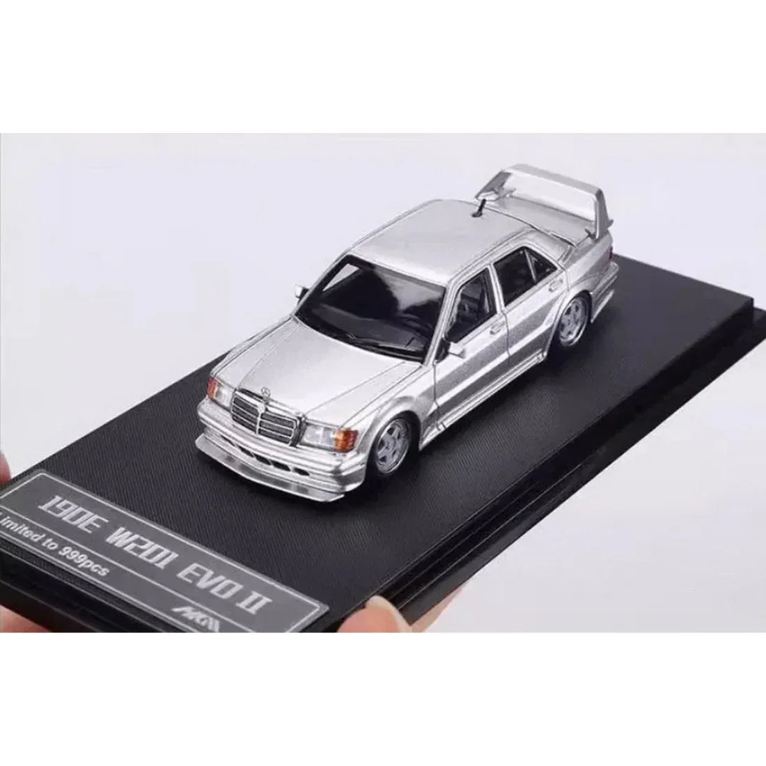 Premium scale diecast model car – Mercedes Benz 190E W201 EVO II (Limited to 999pcs), 1:64 Scale (White) Collectible