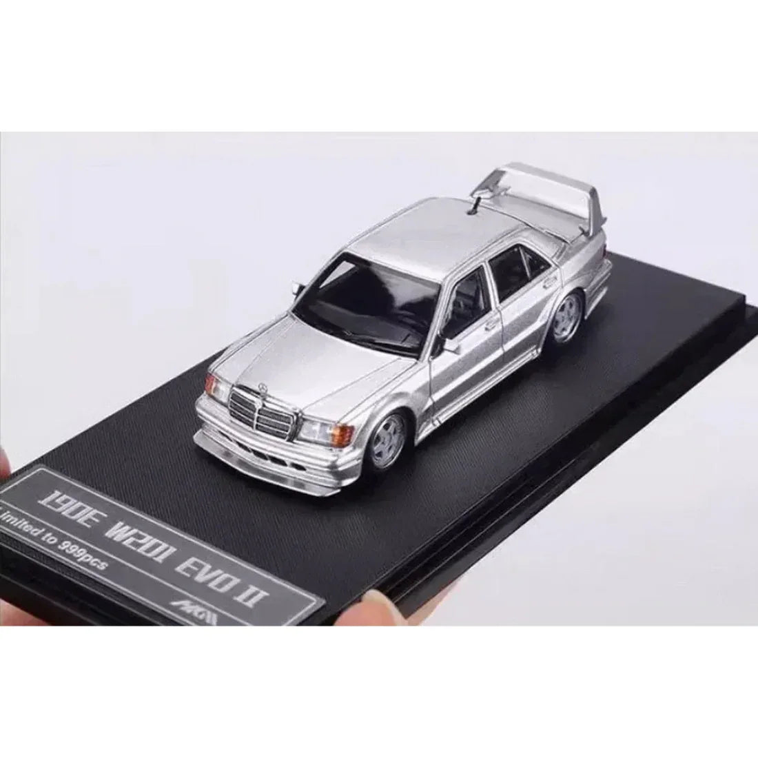 Premium scale diecast model car – Mercedes Benz 190E W201 EVO II (Limited to 999pcs), 1:64 Scale (White) Collectible