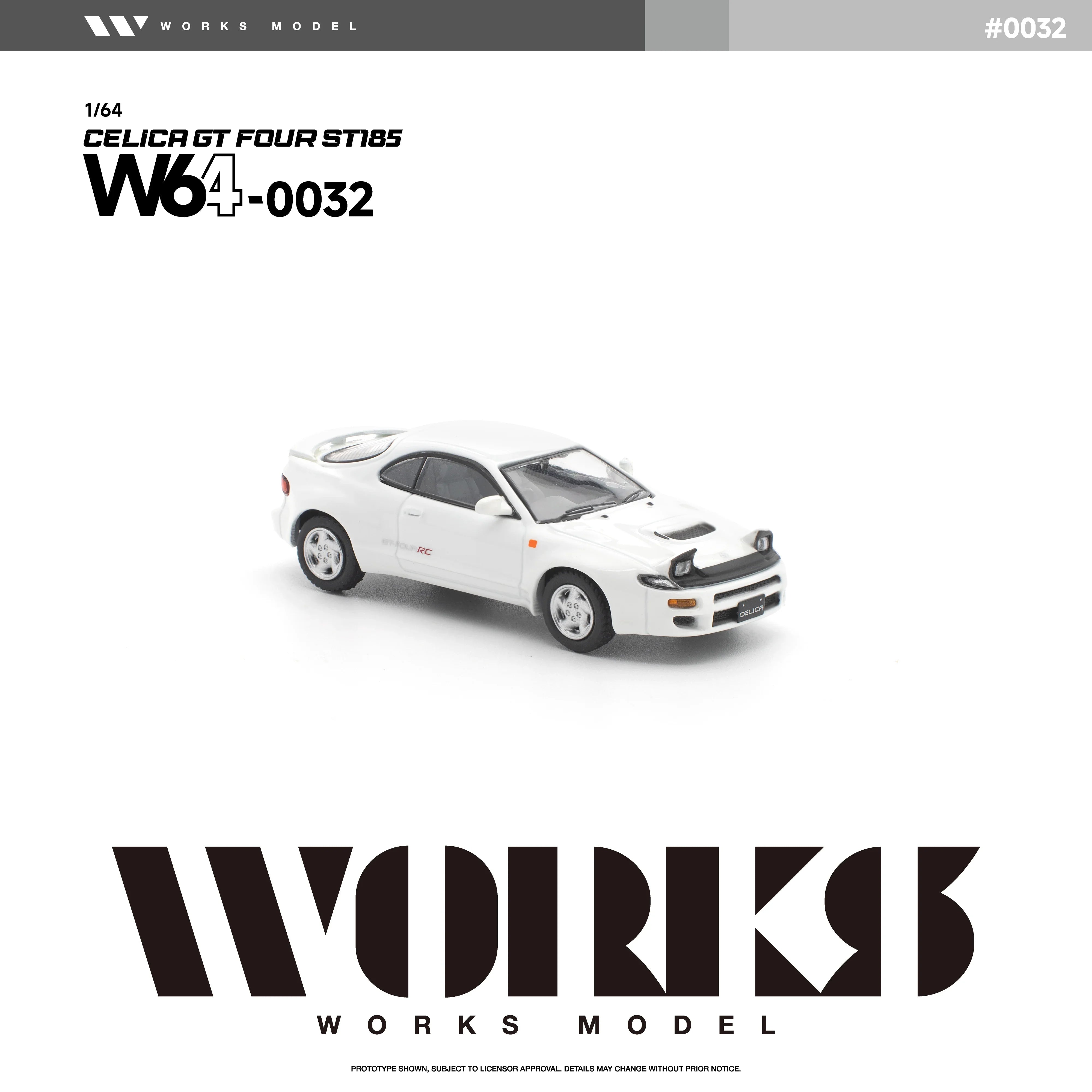 Premium scale diecast model car – *PRE-ORDER* Toyota Celica GT Four ST-185 WRC, 1:64 Scale (White) Collectible