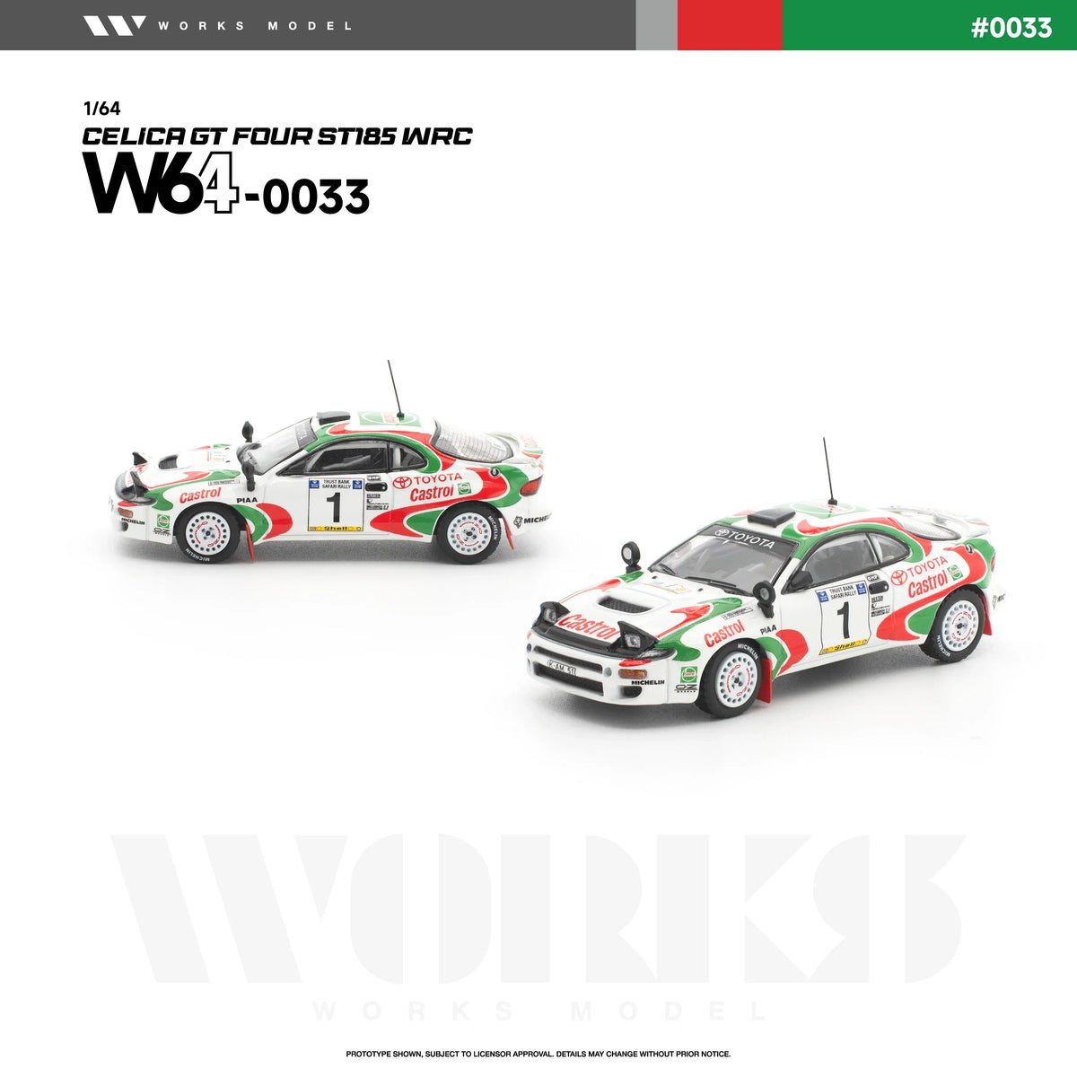 Premium scale diecast model car – *PRE-ORDER* Toyota Celica GT Four ST185 WRC, 1:64 Scale (White) Collectible