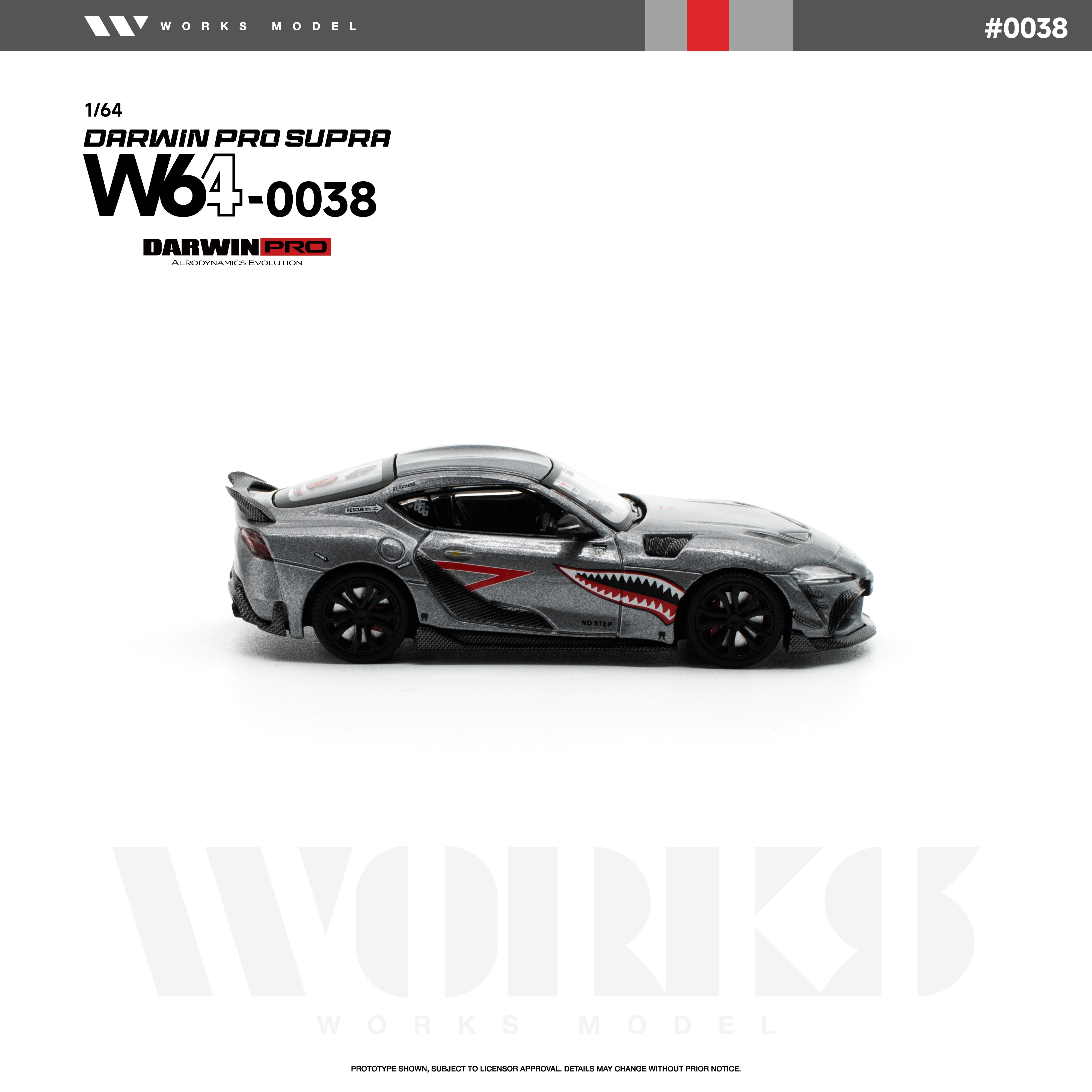 *PRE-ORDER* Darwin Pro Supra, 1:64 Scale (Carbon Grey)
