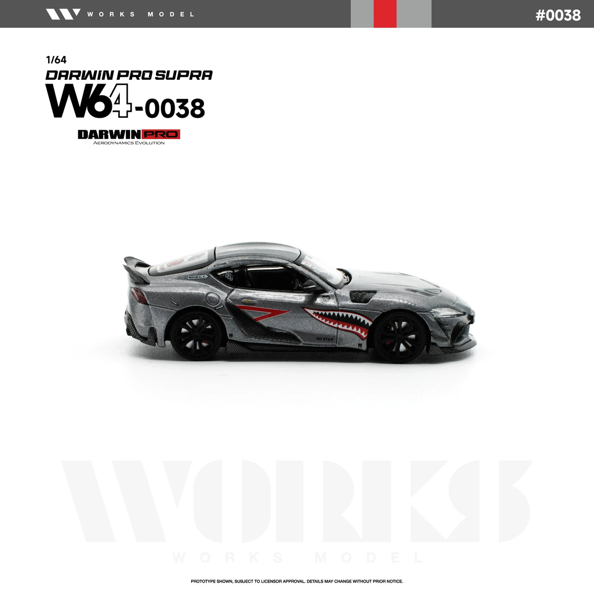 Premium scale diecast model car – *PRE-ORDER* Darwin Pro Supra, 1:64 Scale (Carbon Grey) Collectible