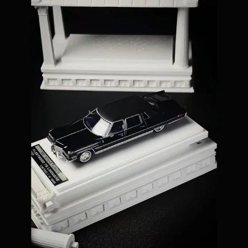 Premium scale diecast model car – *HEC 2026* Cadillac Fleetwood 75, 1:64 Scale (Black) Collectible
