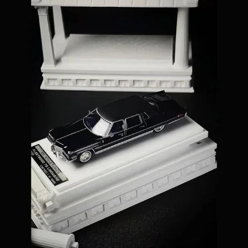 Premium scale diecast model car – *HEC 2026* Cadillac Fleetwood 75, 1:64 Scale (Black) Collectible