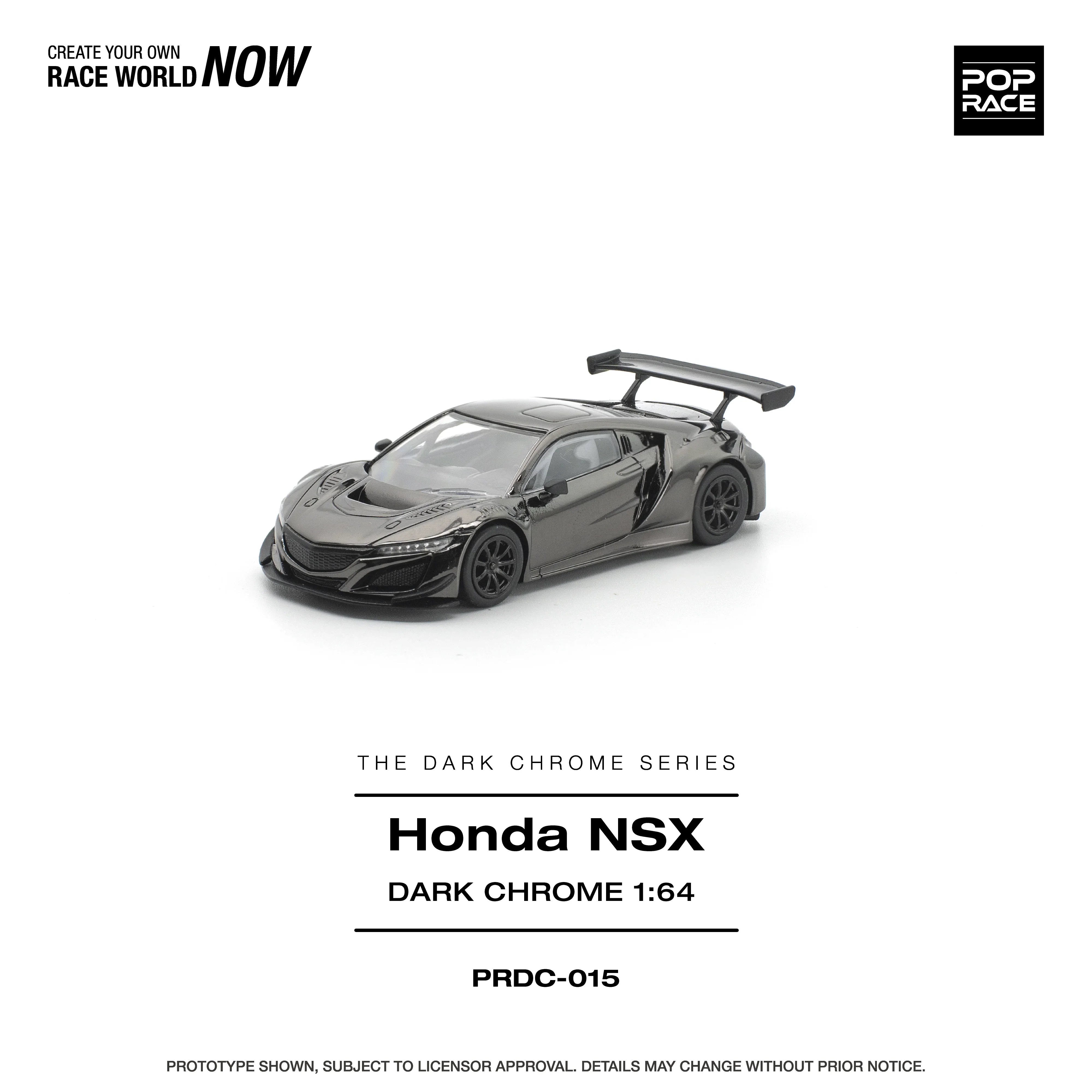 *PRE-ORDER* Honda NSX GT3 EV022, 1:64 Scale (Dark Chrome)