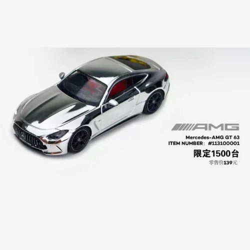 Premium scale diecast model car – *HEC 2026* Mercedes-AMG GT63 SE Performance (Silver Chrome) Collectible