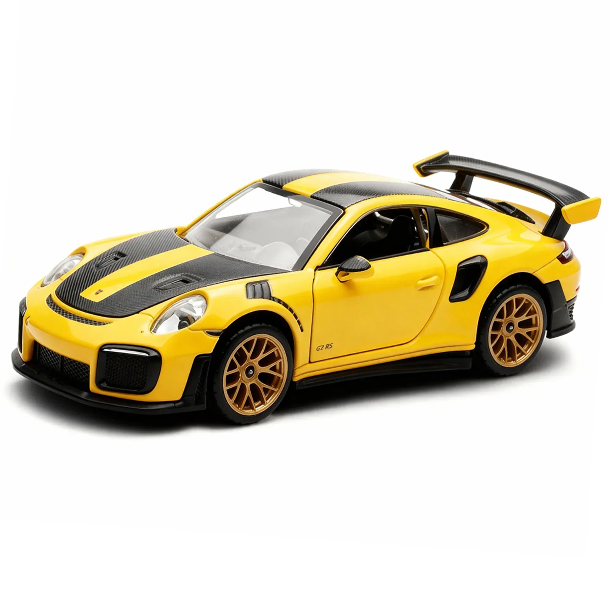 Premium scale diecast model car – Porsche 911 GT2 RS, 1:32 Scale (Yellow) Collectible