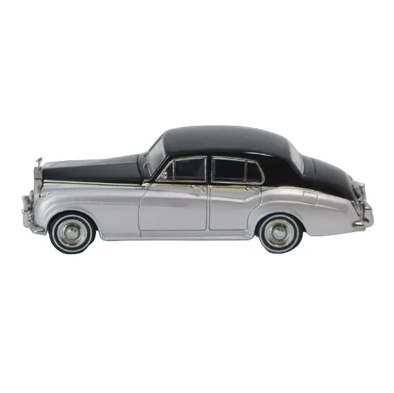 Premium scale diecast model car – Rolls Royce Silver Cloud 1955, 1:64 Scale (Silver & black) Collectible